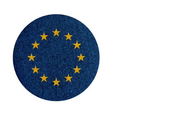 Вокруг Пробки Европейского Флага Горки Изолированы Белом Фоне — стоковое фото