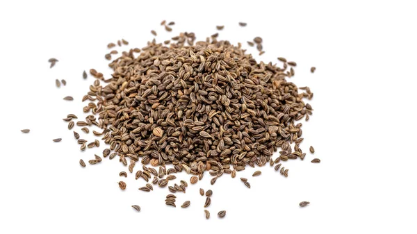 Napoli 'nin dev maydanoz tohumları beyaz arka planda izole edilmiş, makro yakın plan.