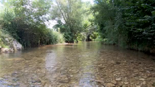 Landscape Melfa River Atina Comino Valley Frosinone September Day Italian — Stock Video