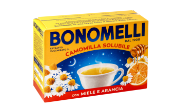 Bonomelli estratto zuccherato di Camomilla Solubile con Miele e Arancia, Bal ve Turuncu ile tatlandırılmış papatya çayı, İtalyan ürünü izole edilmiş..
