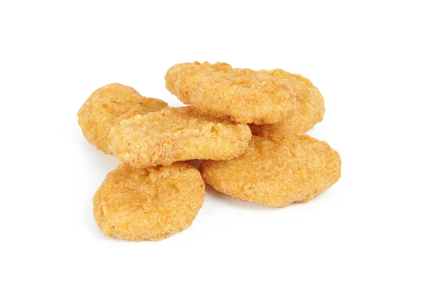 stock image chicken nuggets isolated on a white background