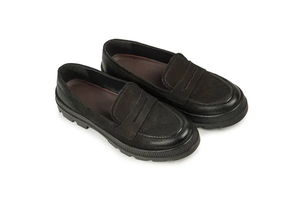 Schwarze Schuhe Isoliert Auf Weißem Hintergrund — Stockfoto