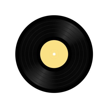 Sarı plak plağı. vektör