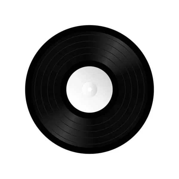 Beyaz arka planda plak kaydı. Vektör illüstrasyonu