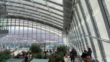 London, United Kingdom. 30th January 2023. Wide angle view of London's Sky Garden, which is located at Fenchurch Street, with it's spectacular 360 degree views of the London skyline.