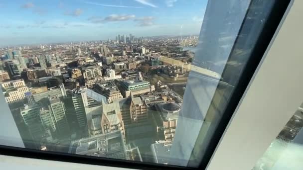 Londra Regno Unito Gennaio 2023 Vista Grandangolare Dello Sky Garden — Video Stock