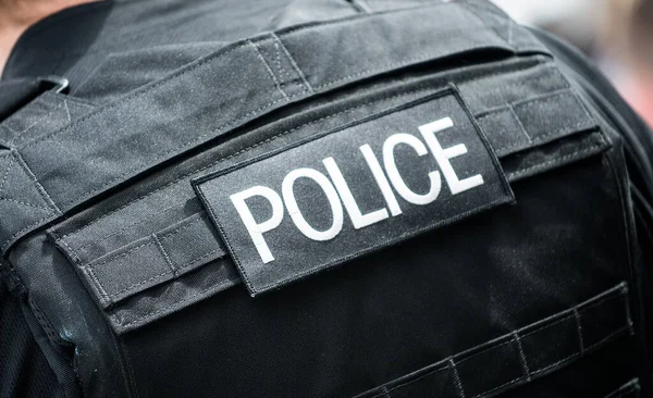 Whitehall Londres Reino Unido Julio 2016 Parche Logotipo Policía Que — Foto de Stock