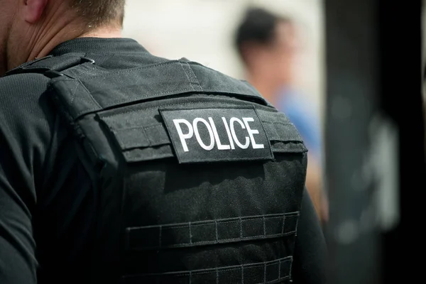 Вайтхолл Лондон Велика Британія Липня 2016 Поліцейський Логотип Який Носиться — стокове фото