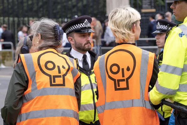 London 19Th July 2023 Just Stop Oil Activists Being Detained — Stock Photo, Image