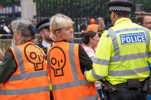 London 19Th July 2023 Just Stop Oil Activists Being Detained — Stock Photo, Image