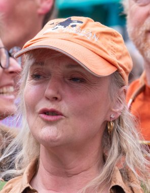 Londra, İngiltere. 22 Haziran 2024. Aktris ve WWF elçisi Miranda Richardson Londra 'da Doğa' yı Yenileme Gösterisi 'nde, doğa ve iklim acil durumları hakkında acil siyasi eylem çağrısında bulundu..