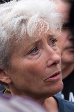 London, UK. 22nd June 2024. Actress Dame Emma Thompson attending the Restore Nature Now protest demonstration in London, calling for urgent political action on the nature and climate emergencies. clipart