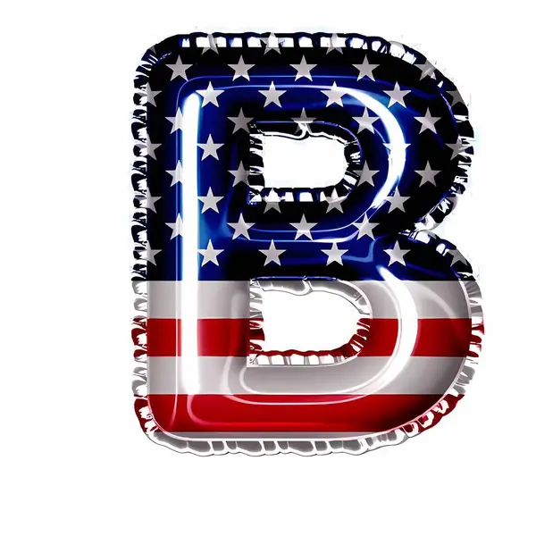 Ballonnenfolie Verjaardag Amerika Vlag Alfabet Letter — Stockfoto