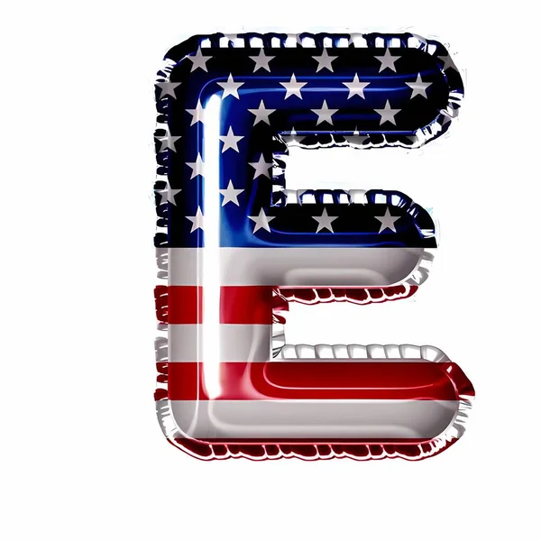 Ballonnenfolie Verjaardag Amerika Vlag Alfabet Letter — Stockfoto