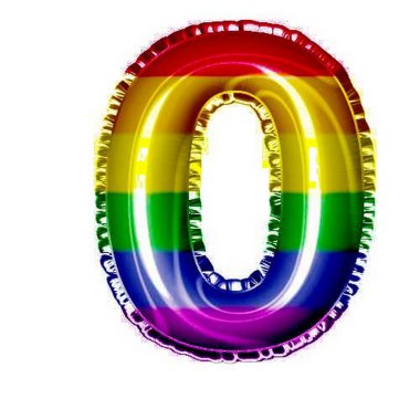 balon folyo gökkuşağı numarası sıfır