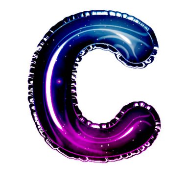 Galaksi biçimi olarak beyaz üzerine c harfi