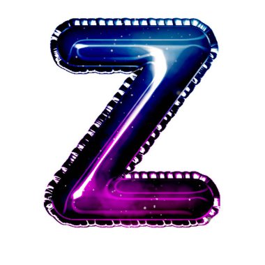 Beyaz üzerine galaksi biçimi z harfi