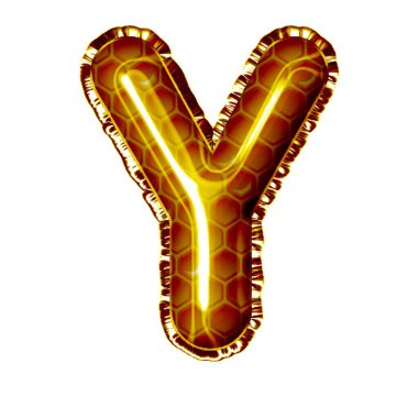 Beyaz üzerine bal şeklinde y harfi