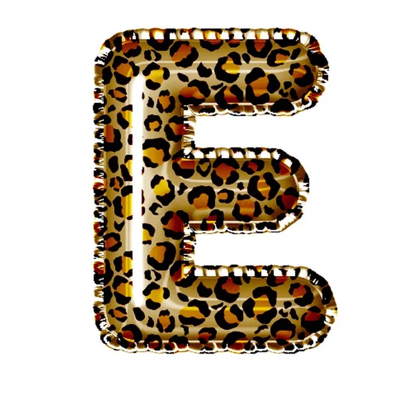 Letter Leopard Style White — Stock Photo, Image