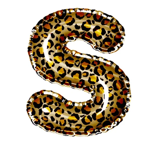Letra Estilo Leopardo Branco — Fotografia de Stock