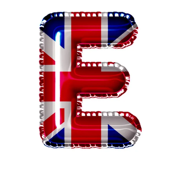 Beyaz üzerine İngiliz stili e harfi.