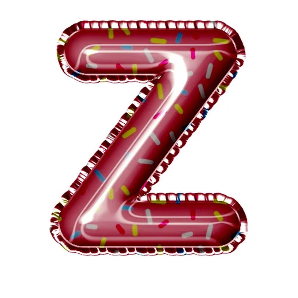 Beyaz üzerine serpiştirilmiş z harfi folyo balonu