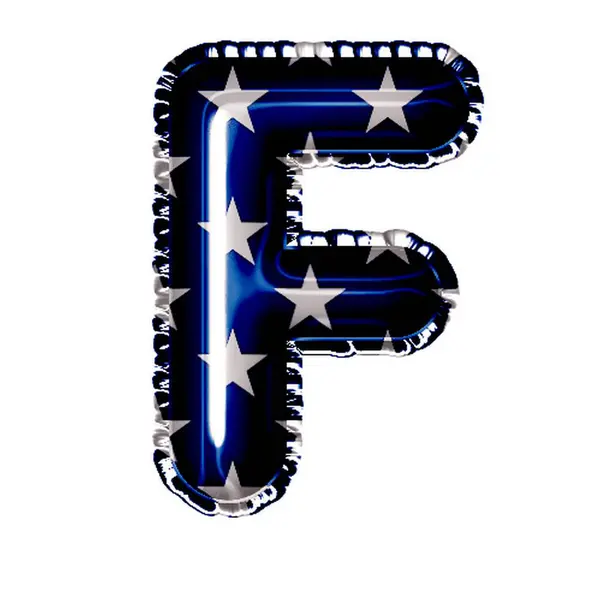 Beyaz üzerine yıldızlı folyo balonu.