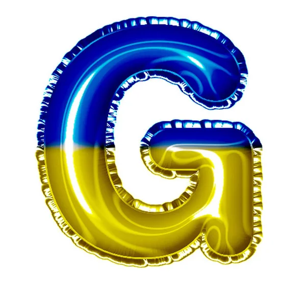 Ukraine Stijl Ballon Letter Wit — Stockfoto