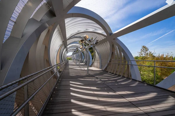 Arganzuela Modern Çelik Köprü Madrid Spanya — Stok fotoğraf