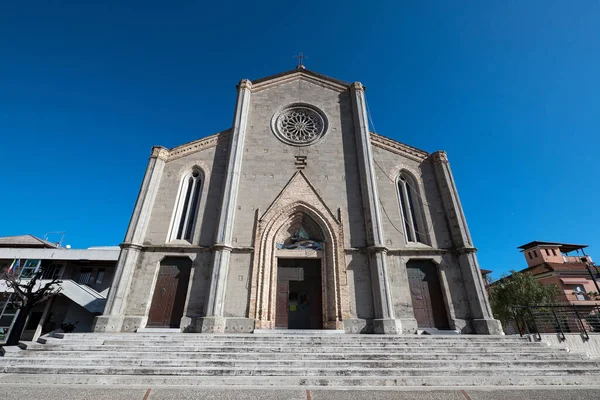Вид Фасад Главной Церкви Педасо Асколи Пичено Марке Италия — стоковое фото