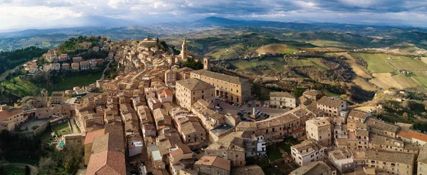 Ripatransone村空中全景景观 意大利马切地区 — 图库照片