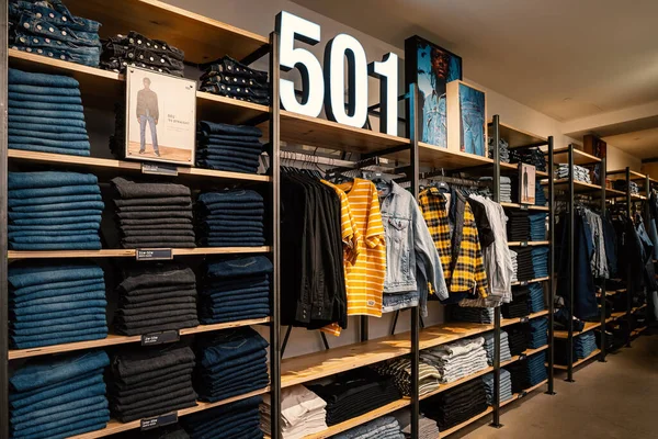New York February 2020 Levi Strauss Flagship Store Times Square — Stock Photo, Image