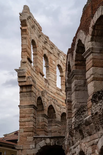 Pohled Verony Arény Aréna Římský Amfiteátr Piazza Bra Veroně Itálii — Stock fotografie