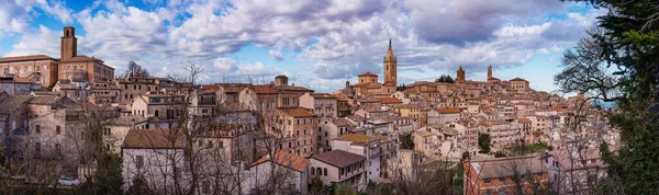 Ripatransone Wsi Panoramiczny Widok Region Marche Włochy Wysokiej Rozdzielczości Obraz — Zdjęcie stockowe