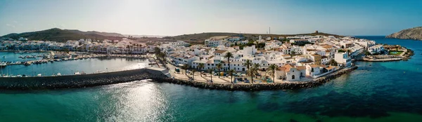 Fornells Village Panoramic Aerial View Menorca One Balearic Islands Located — Stock Photo, Image