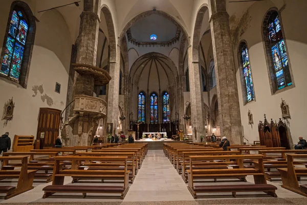 Ascoli Piceno Itálie Červen 2020 Interiér Kostela San Francesco Marche — Stock fotografie