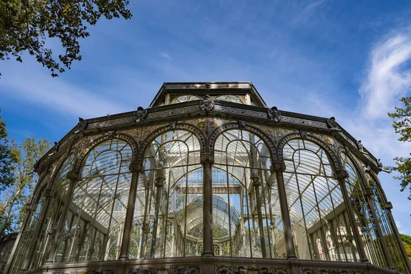 Retiro Parkı Ndaki Kristal Saray Madrid Spanya — Stok fotoğraf