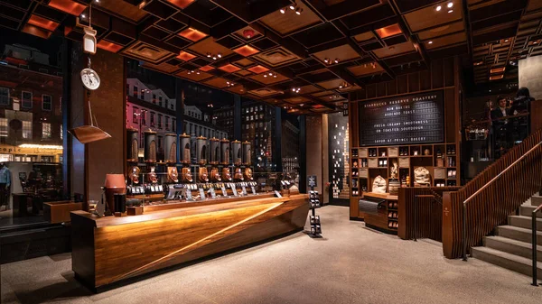 New York February 2020 Starbucks Reserve Roastery Interieur Uitzicht Chelsea — Stockfoto