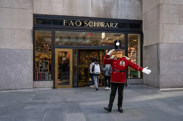 New York February 2020 Famous Fao Schwarz Toy Store Rockefeller — Stock Photo, Image