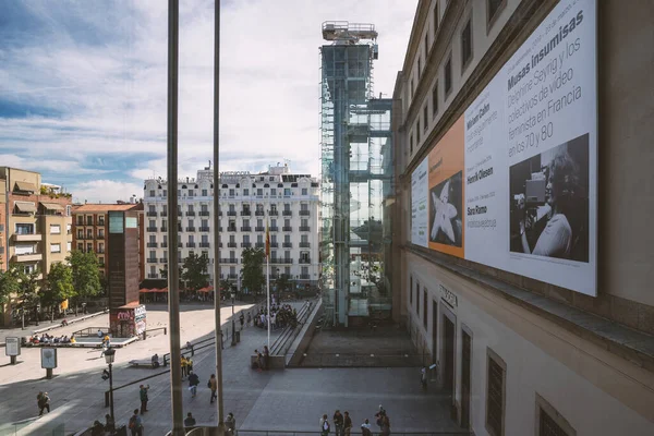 Madrid Hiszpania Październik 2019 Widok Zewnątrz Muzeum Reiny Sofii Hiszpańskie — Zdjęcie stockowe