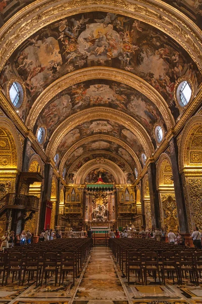 Valletta Malta Eylül 2019 John Katedrali Görünümü — Stok fotoğraf