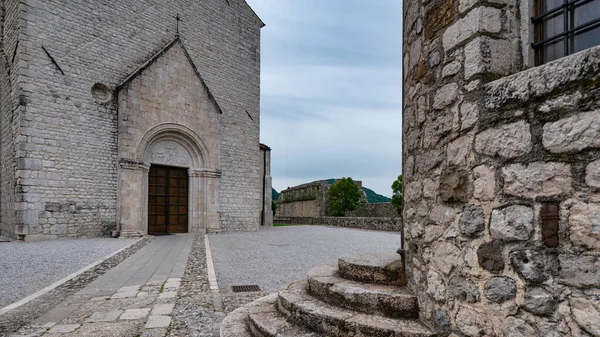 Antiguo Andrea Apostolo Catedral Venzone Norte Italia Sido Completamente Restaurado —  Fotos de Stock