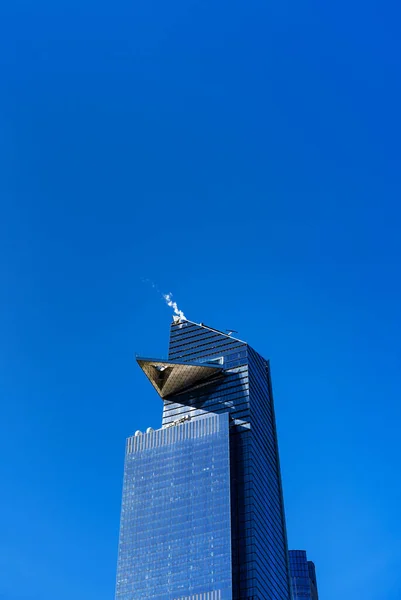 New York February 2020 Плівка Панорамного Спостереження Еджа Проти Блакитного — стокове фото