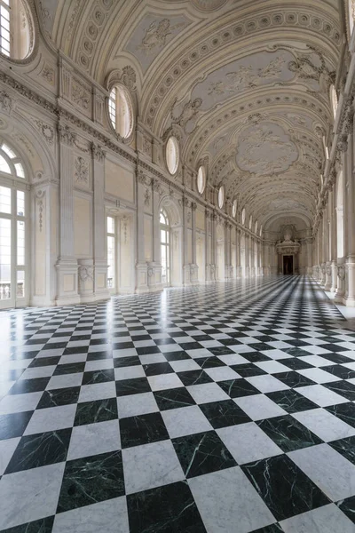 Torino Talya Şubat 2018 Venaria Kraliyet Sarayı Diana Galerisi Reggia — Stok fotoğraf