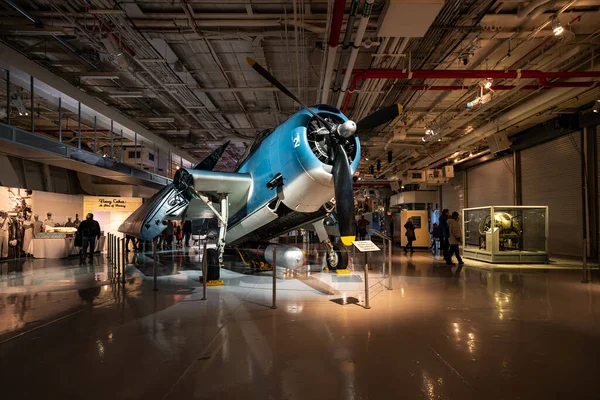 New York Februari 2020 Vliegtuig Intrepid Sea Air Space Museum — Stockfoto