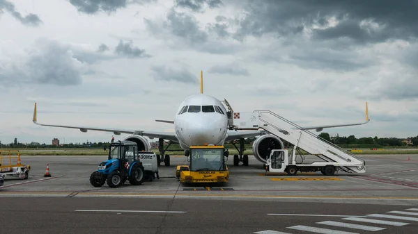 Stansted Havaalanı Nda Ryanair Jet Uçağı 2018 Mayısı Ryanair Dünyanın — Stok fotoğraf
