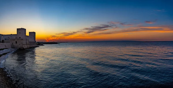 Панорама Приголомшливого Заходу Сонця Морі Драматичним Небом Помаранчевим Світлом Фредерік — стокове фото