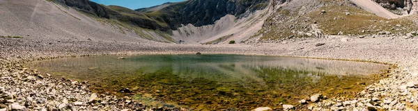 Lago Pilato Vista Panorámica Sobre Las Montañas Sibillini Región Marche —  Fotos de Stock
