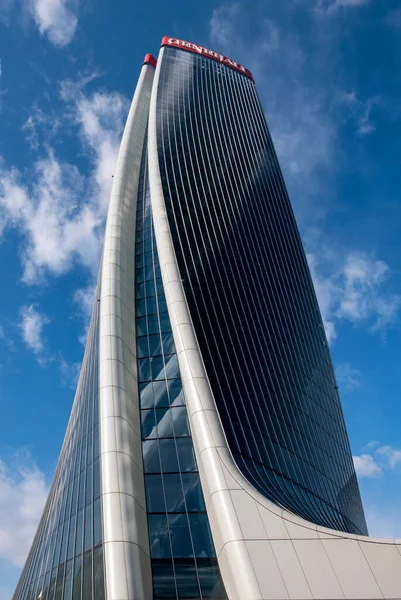 Milan Italy December 2018 Zaha Hadid Tower Detail Citylife Shopping — Stock Photo, Image