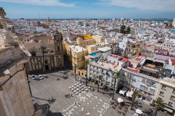 西班牙加迪斯屋顶的鸟瞰图 — 图库照片
